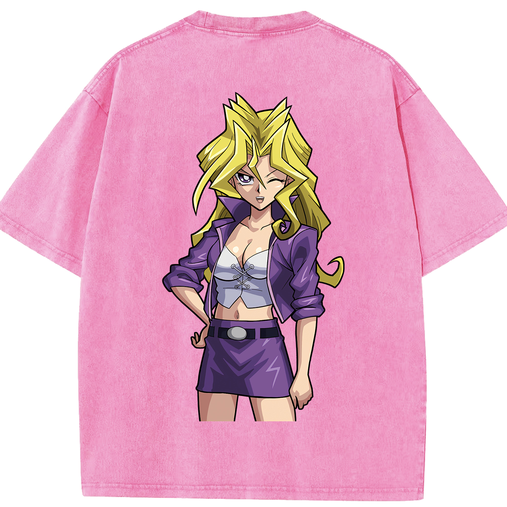 （画像用） 遊☆戯☆王 Yu-Gi-Oh! 綿100% ヴィンテージ風 半袖Tシャツ（背面プリント）